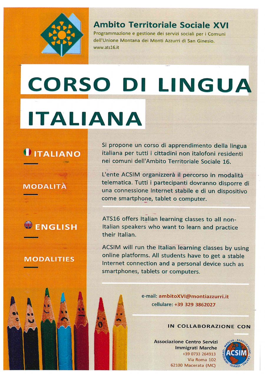 CORSO LINGUA ITALIANA